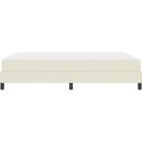 vidaXL Postelja z vzmetnico krema 140 x 190 cm Umetna koža | Shoptok.si