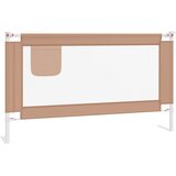  Sigurnosna ograda za dječji krevet smeđe-siva 140x25 cm tkanina | shoptok.hr