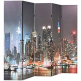 Maison Chic Zložljiv Paravan - Sobne pregrade 200x170 cm New York ponoči, (22111417) | Shoptok.si