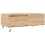 Maison Chic Klubska mizica - kavna mizica - Nizka mizica sonoma hrast 90x50x36,5 cm inženirski les, (21753307) Cene