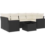  7-dijelni set vrtnih sofa od poliratana s jastucima crni | shoptok.hr