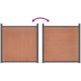 PANEL za ogradu smeđi 1391 x 186 cm WPC | shoptok.hr