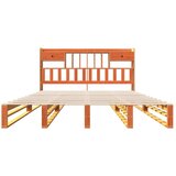  Krevet s regalom za knjige bez madraca 200x200 cm od borovine | shoptok.hr