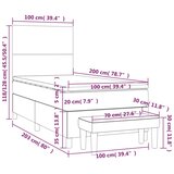 vidaXL Box spring postelja z vzmetnico temno zelena 100x200 cm žamet | Shoptok.si