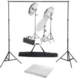  Fotografski studijski komplet s svetilkami in ozadjem, (5000288498) Cene