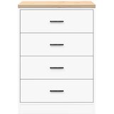 vidaXL Garažna omara za shranjevanje bela 60x51x85 cm trdna borovina | Shoptok.si