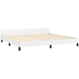  Okvir za krevet s uzglavljem bijeli 200x200 cm od umjetne kože | shoptok.hr