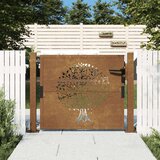  Vrtna vrata 105x80 cm Corten jeklo dizajn drevesa cene
