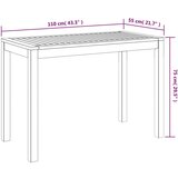  Vrtni blagovaonski stol 110 x 55 x 75 cm masivno bagremovo drvo | shoptok.hr