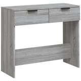 Maison Chic konzolna miza - miza ob steni siva sonoma 90x36x75 cm konstruiran les, (21785992) Cene