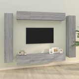  8-dijelni set TV ormarića sivog sonome konstruirano drvo | shoptok.hr