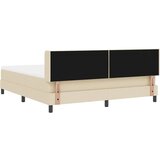  Krevet s opruga kutije s uzglavljem Krema 200 x 180 cm tkanina | shoptok.hr