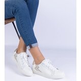 D/CEO marka niezdefiniowana White women's sneakers with embossing and glitter Laneta | ePonuda.com