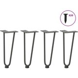  ukosnice noge za stol 4 kom antracit 30 cm čvrstog čelik | shoptok.hr
