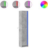 Maison Chic Visoka omara - Komoda - Predalnik LED betonsko siva 41,5x32,5x200 cm inženirski les, (21718648) Cene