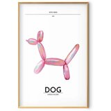  Plakat - Holo-Dog - Colorful Retro Dog 40x60 Zlatni okvir s margom | shoptok.hr