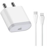 Kucni punjac LDNIO A1209C PD, 20W sa Type C na iPhone lightning kablom beli | Eponuda.com