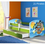  Dječji krevet ACMA s motivom, bočna zelena + ladica 140x70 cm 21 Pirates | shoptok.hr