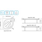 Ravak XA237701010 Elipso 90 x 90 cm polkrožna tuš kad iz litega marmorja | Shoptok.si