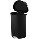 EKO koš s pedalom hana, polkrožen, prostornina 55 l, šxvxg 365 x 670 x 480 mm, črne barve | Shoptok.si