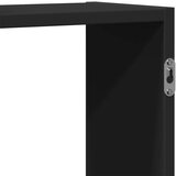 vidaXL Stenska polica črna 129x18x42 cm inženirski les | Shoptok.si