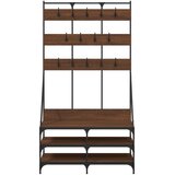  Stalak za odjeću i cipele smeđa boja hrasta 100x40x184 cm | shoptok.hr