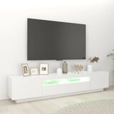 TV ormarić s LED svjetlima bijeli 200 x 35 x 40 cm | shoptok.hr