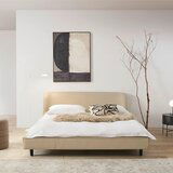 Livetastic oblazinjena postelja 181 cm x 201 cm , les, kovina, usnje bež | Shoptok.si