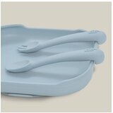 Interbaby silikonski set pribora za jelo Blue Grey | shoptok.hr