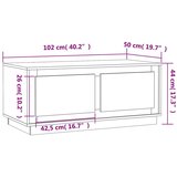  Stolić za kavu crni 102x50x44 cm od konstruiranog drva | shoptok.hr