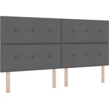  LED glava kreveta s LED trakama Tamno siva 200 cm tkanina - Tamno siva 200 cm Visoki uzglavlje | shoptok.hr