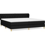  Krevet s oprugama i madracem crni 200x200 cm od tkanine | shoptok.hr