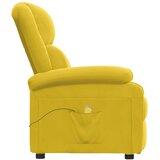  Masažni naslonjač žuti baršunasti | shoptok.hr