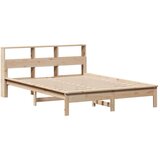 vidaXL Krevet s regalom za knjige bez madraca 120x190 cm od borovine | shoptok.hr