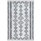 Oyo home bijelo-crni pamučni tepih Duo, 120 x 180 cm