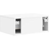  Stenski nočni omarici 2 pcs Bela visok sijaj 49 x 34,5 x 20 cm, (5000209887) | Shoptok.si