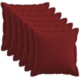  Jastuk s jastukom HOUTEN 6 kom. Vinska crvena Umjetni lan - boja crnog vina 50 x 50 cm 6 | shoptok.hr