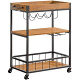 SoBuy Voziček s stojalom za steklenice 40x82x90cm FKW56-N, (22108482) | Shoptok.si