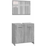  Set kupaonskog namještaja boja hrasta sonome konstruirano drvo Siva | shoptok.hr