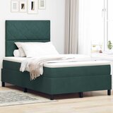  LED Box Spring Krevet Tamnozelena 120 x 200 cm Baršun | shoptok.hr