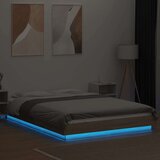 vidaXL Okvir kreveta s LED svjetlima boja hrasta 140 x 200 cm drveni | shoptok.hr