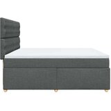 vidaXL Box spring postelja z vzmetnico temno siva 200x200 cm blago | Shoptok.si