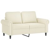 vidaXL Kavč dvosed krem 120 cm žamet, (21012740) Cene