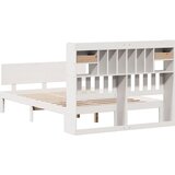  Krevet s regalom z knjige bez madraca bijeli 150x200cm borovina | shoptok.hr