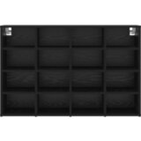 vidaXL Omara za čevlje Črni hrast 52.5 x 30 x 50 cm Konstruiran les | Shoptok.si