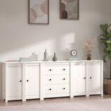 vidaXL Komoda bijela 230 x 35 x 80 cm od masivne borovine Cijene
