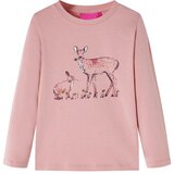 vidaXL Dječja majica dugih rukava ružičasta 128 | shoptok.hr