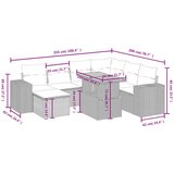 vidaXL 8-dijelni set vrtnih sofa od poliratana s jastucima sivi | shoptok.hr