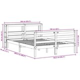  Okvir kreveta bez madraca bijeli 160x200 cm od masivne borovine | shoptok.hr
