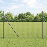 vidaXL Stare za ograjo 52 kosov Siva Ø32 mm 200 cm Galvanizirano jeklo Cene